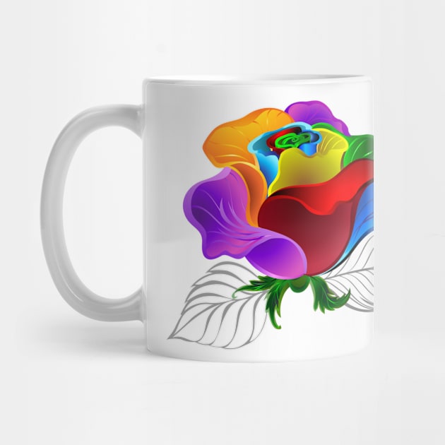 Rainbow rose bud ( Rainbow roses ) by Blackmoon9